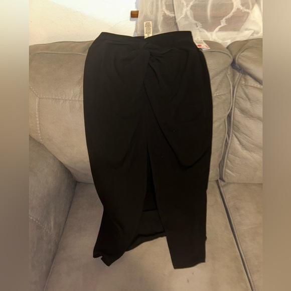 Open Edit Twist Front Knot-Front Midi Skirt Stylish Classy NWT #66 30% off w ♥️ - Picture 6 of 9
